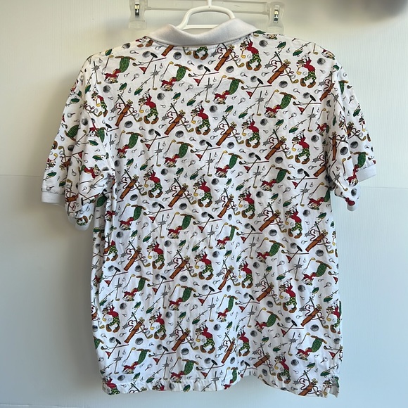 Vintage 90s MICKEY & CO Goofy Polo Size L Goofy Golfing Golf Bag Print Disney - Picture 5 of 5